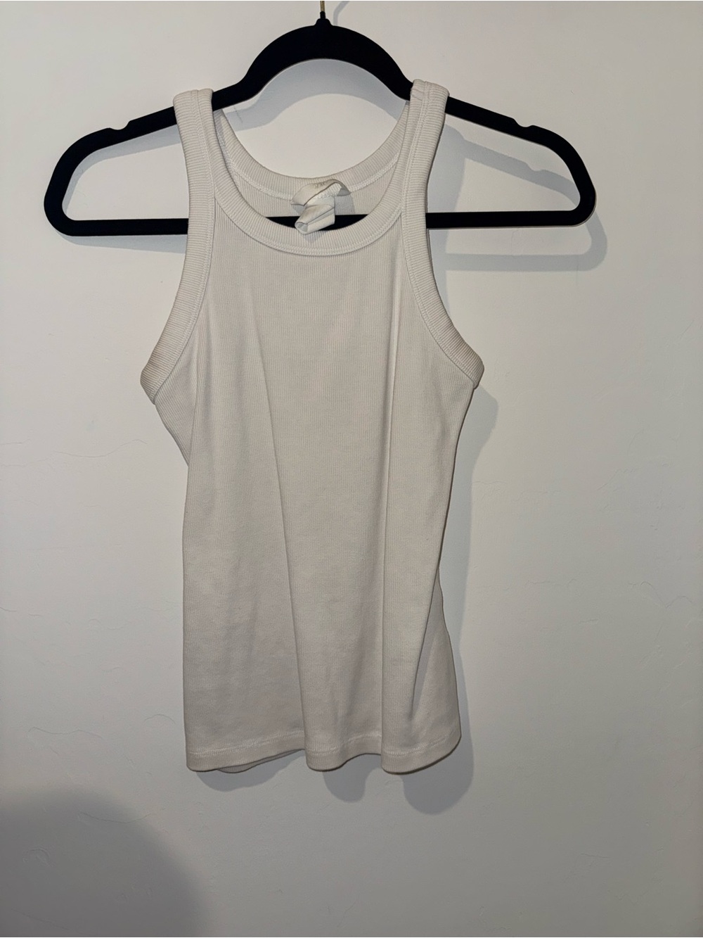 H&M White Ribbed Tank Top